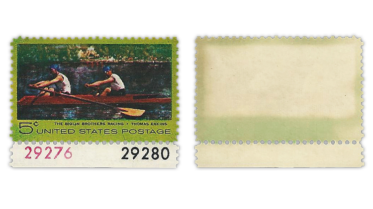 united-states-1967-thomas-eakins-stamp-green-border