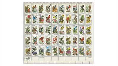 united-states-1982-state-birds-flowers-stamps-pane