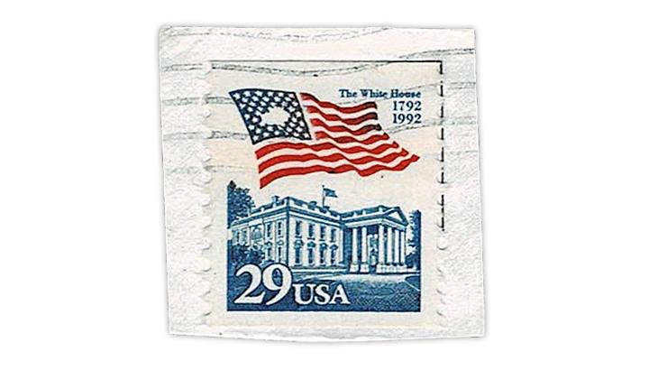 united-states-1992-flag-over-white-house-stamp-printing-gap