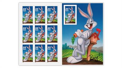 united-states-1997-bugs-bunny-stamp-pane