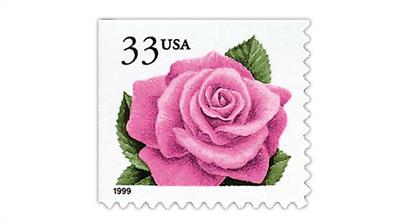 united-states-1999-coral-pink-rose-stamp