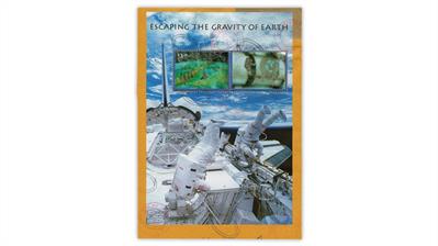 united-states-2000-escaping-gravity-earth-space-achievement-souvenir-sheet