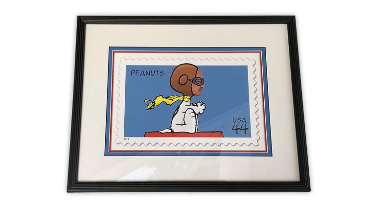 united-states-2001-peanuts-stamp-framed-art