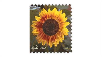 united-states-2008-sunflower-booklet-stamp-scott-4347