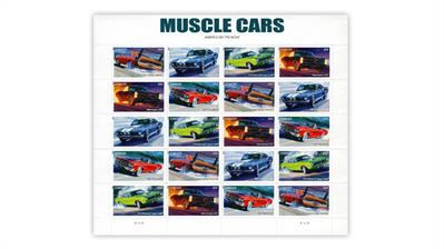 united-states-2013-muscle-cars-stamps-pane