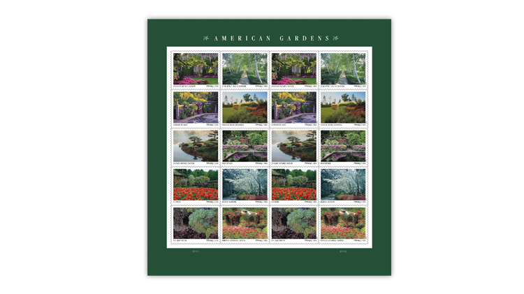 united-states-2020-american-gardens-stamps-pane