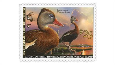 united-states-2020-black-bellied-whistling ducks-stamp