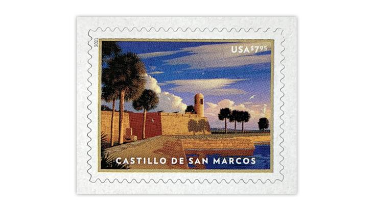 united-states-2021-castillo-de-san-marcos-priority-mail-envelope-imprinted-stamp