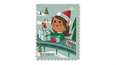 united-states-2022-holiday-elves-elf-candy-cane-stamp