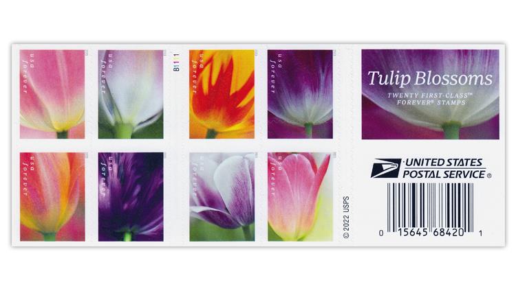 united-states-2023-tulip-blossoms-booklet-pane-freak