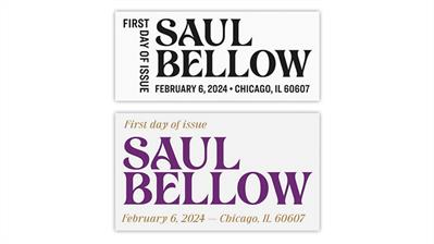 united-states-2024-saul-bellow-stamp-first-day-postmarks