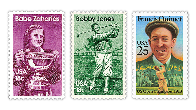 united-states-babe-zaharias-bobby-jones-francis-ouimet-stamps