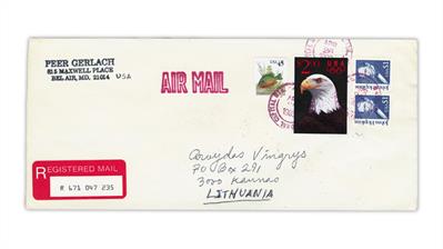 united-states-bald-eagle-priority-mail-stamp-cover-kaunas-lithuania