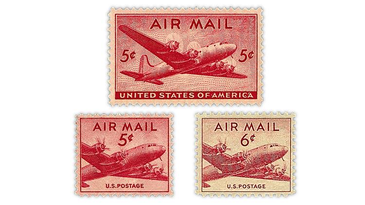 united-states-dc-4-skymaster-airmail-stamps