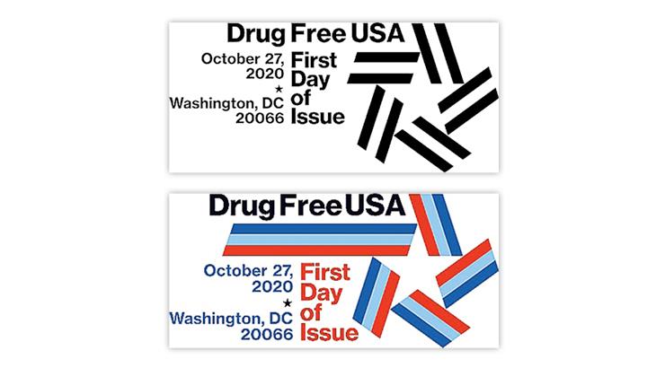 united-states-drug-free-usa-stamp-first-day-postmarks