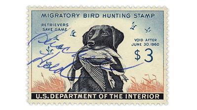 united-states-duck-stamp-herschel-held-baseball-signature