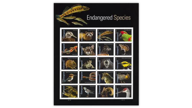 united-states-endangered-species-stamps-pane-2023-linns-stamp-poll