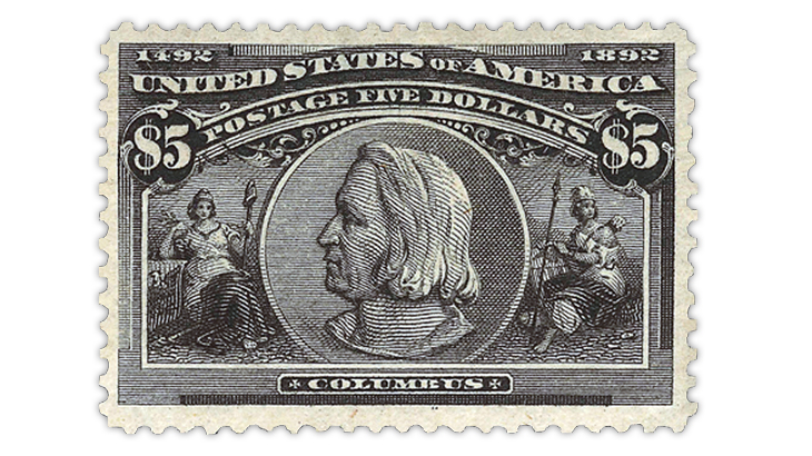 united-states-five-dollar-columbian-stamp