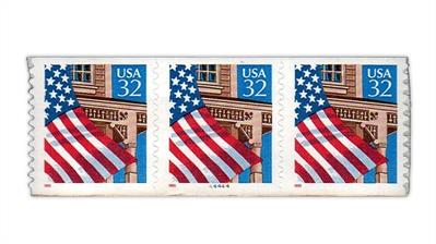 united-states-flag-over-porch-plate-number-44444-strip-scott 2915C