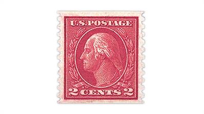 united-states-george-washington-carmine-rose-coil-stamp-scott-453