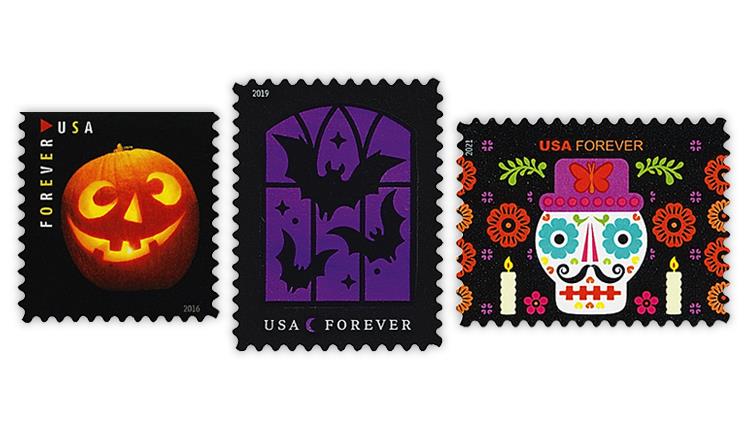 united-states-halloween-day-of-the-dead-stamps