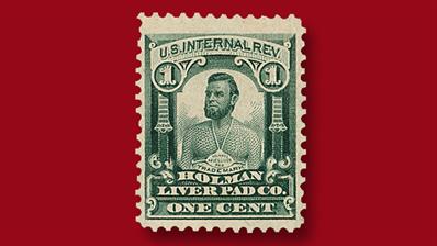 united-states-one-cent-four-cent-holman-liver-pad-co-revenue-stamp