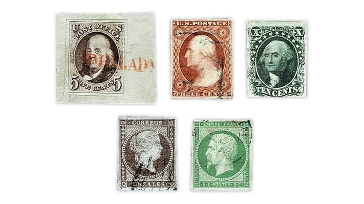 united-states-spain-france-imperforate-stamps