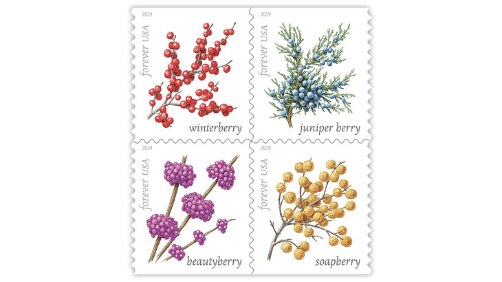 united-states-winter-berries-stamps