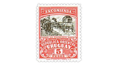 uruguay-1946-mail-coach-parcel-post-stamp