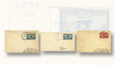 us-stamp-notes-1928-aeronautics-conference-first-day-covers