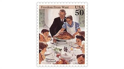 us-stamp-notes-cartoon-contest-rockwell-thanksgiving