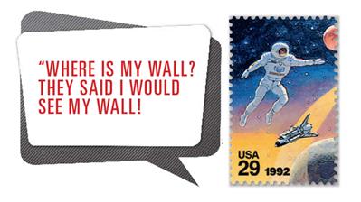 us-stamp-notes-space-wall