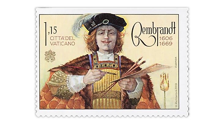 vatican-city-2019-rembrandt-stamp-olympic-academy-award