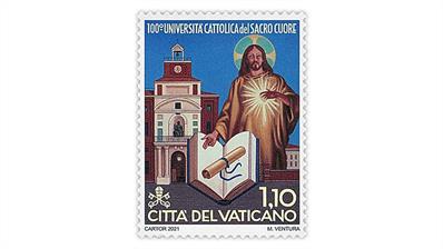 vatican-city-2021-100th-anniversary-catholic-university-sacred-heart-stamp