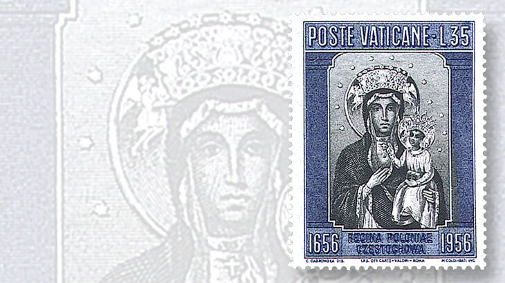 vatican-city-35-lira-black-madonna-stamp