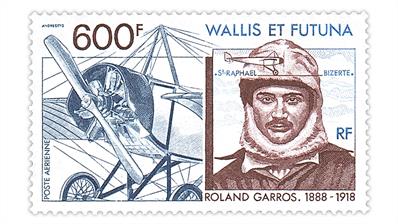 wallis-futuna-1988-roland-garros-bleriot-monoplane-airmail-stamp