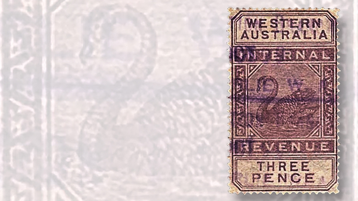 western-australia-3-penny-internal-revenue-stamp