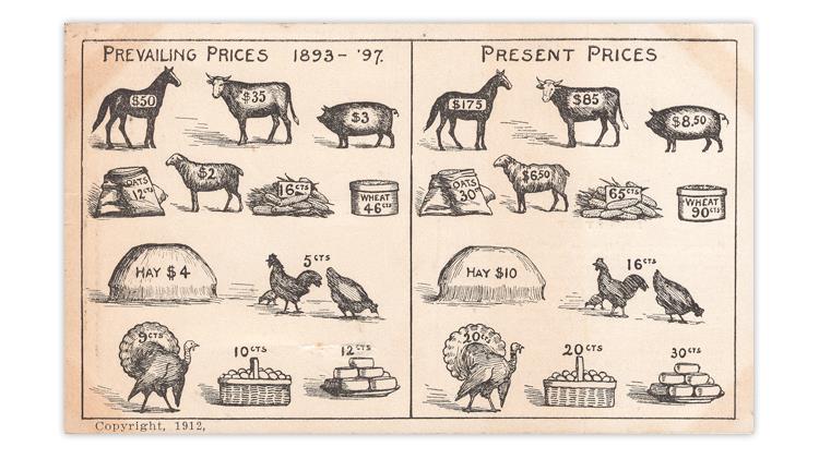 william-mcckinley-postal-card-prices-farm-animals-products